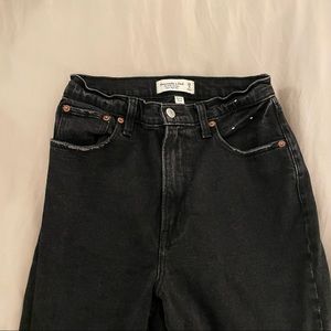 A&F Ankle Straight Ultra High Rise Jeans